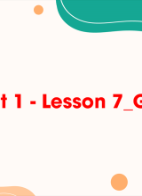 Unit 1 - Lesson 7G11